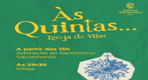 “Às Quintas”: Pastoral das Vocações retoma momento de oração e celebração
